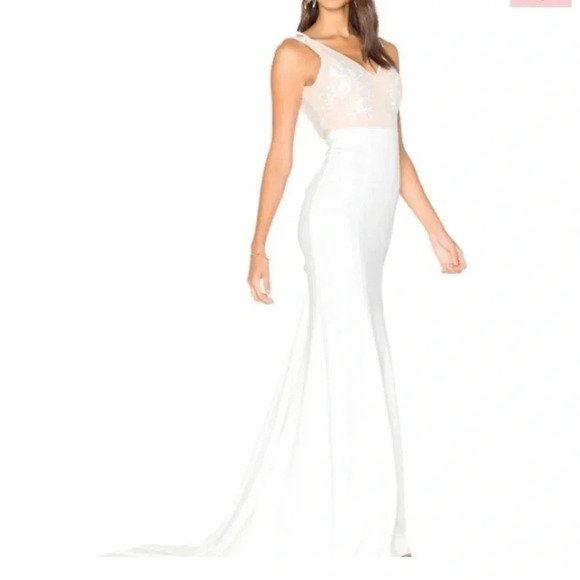 NWT Lovers + Friends Gown Maxi Dress White Wedding size 2 - Picture 3 of 8